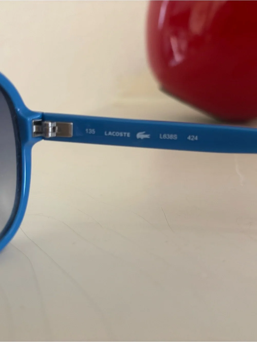 Lacoste Blue Aviator Sunglasses with Dark Gray Gradient Lenses